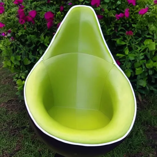 Prompt: an avocado chair