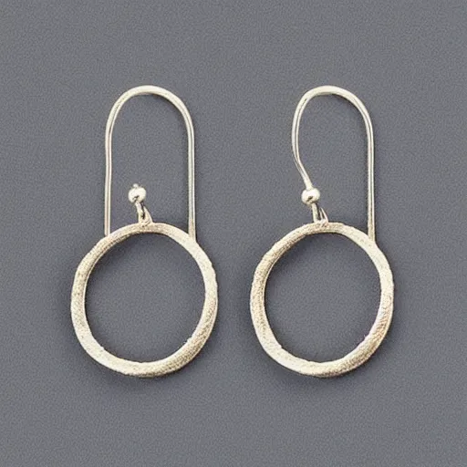 Image similar to “minimalistic beautiful surprising illusion earring design”