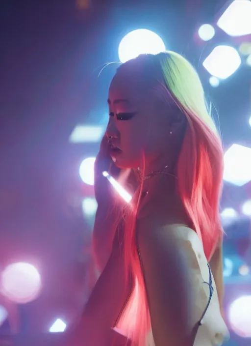 Image similar to rina sawayama winning a grammy award, red weapon 8 k s 3 5, cooke anamorphic / i lenses, highly detailed, cinematic lighting