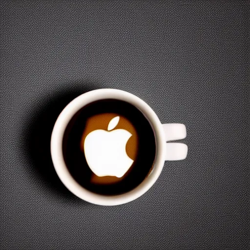 Image similar to apple design of a cup of coffe