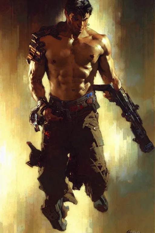 Image similar to attractive man, painting by gaston bussiere, craig mullins, j. c. leyendecker, yoji shinkawa