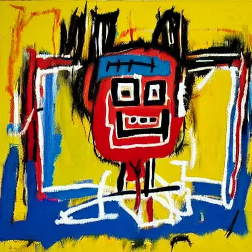 Prompt: painting by Jean Michel Basquiat