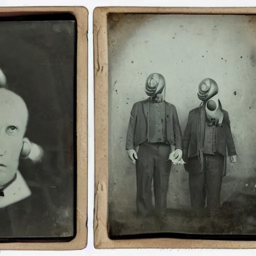 Image similar to tintype photographs of operators in isolated suits dissecting huge lovecraftian creatures