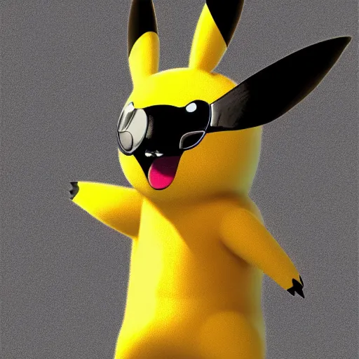 Prompt: pikachu as james bond, hyperrealism, 4 k,