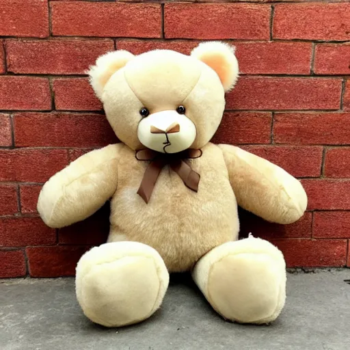 Image similar to fully teddy bear in the style of mondian