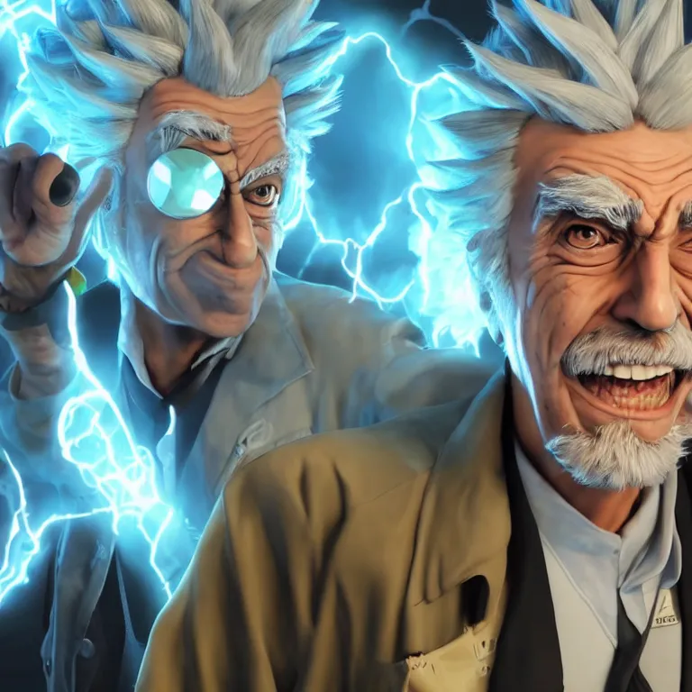 Image similar to Rick Sanchez in real life, 8k wallpaper, photorealistic, highly detailed