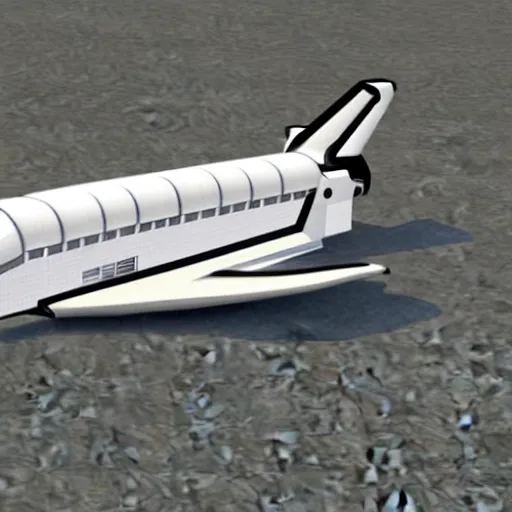 Image similar to a CFD Simulation of a spaceshuttle