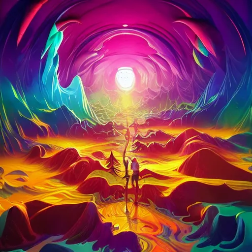 Image similar to weird cool beautiful 3 d, full spectrum of strong colours cyril rolando and victo ngai with colourful shadows, textures, award winning hdr, abstract cool beautiful serene sublime landscape by turner and michael whelan and matthias grunewald, colourful shadows, natural forms, beautiful clear sharp tiny details, artstation 8 k