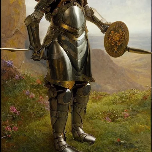 Image similar to armor, fantasy, sophie anderson