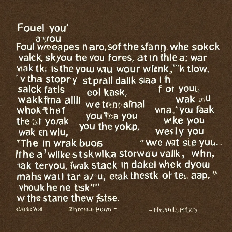 Prompt: Artwork for the following verses: 'If you walk, you slip. If you stop, you stall. If you touch, you stick. If you drop, you fall. In the eternal, in the eternal now.'