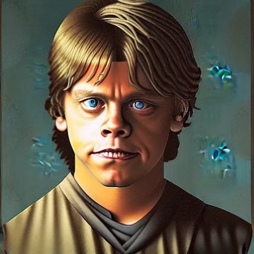 portrait of young mark hamill as luke skywalker in a, Stable Diffusion