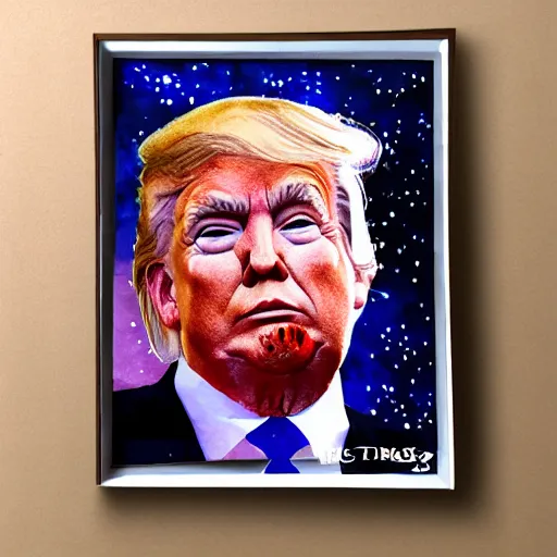 Prompt: Donald Trump in Star Wars watercolor painting