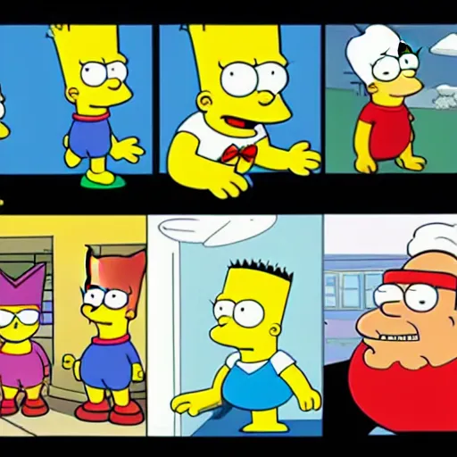 Image similar to family guy simpsons peter griffin and bart simpson sonic style comic