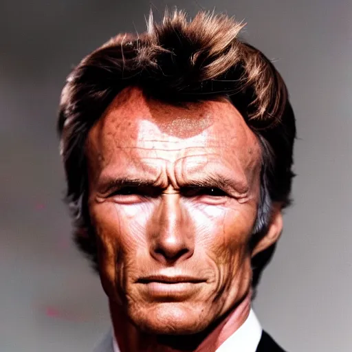 Prompt: young clint eastwood god perfect face coherent by kezie demessance