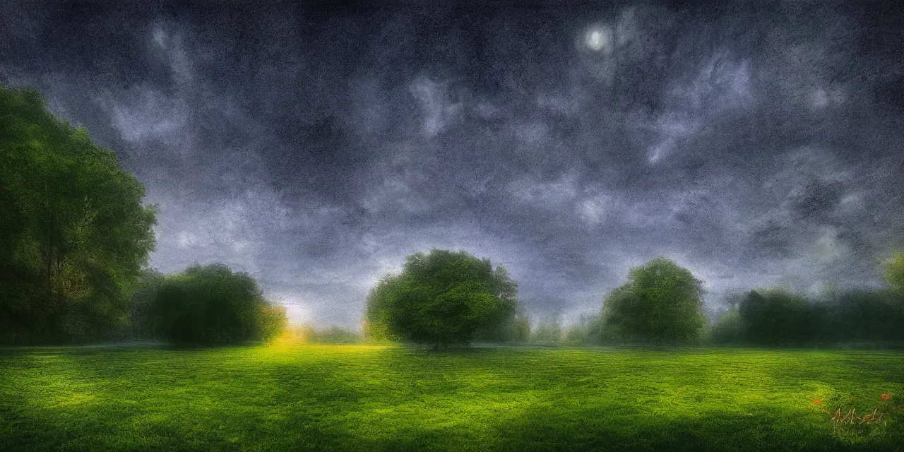 Image similar to a beautiful painting of heaven garden by mikko lagerstedt