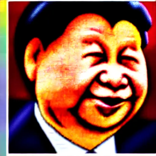 Image similar to The face of Xi Jinping drawn like the face of Winnie the Pooh, cartoon