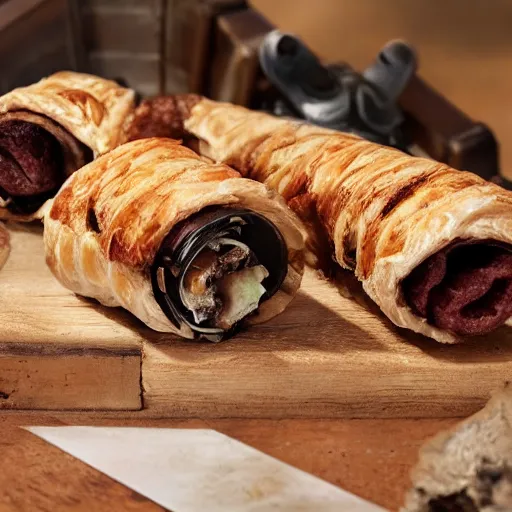 Image similar to ceaseless watcher, turn your gaze upon this wretched greggs sausage roll, warhammer 4 0 k, photograph