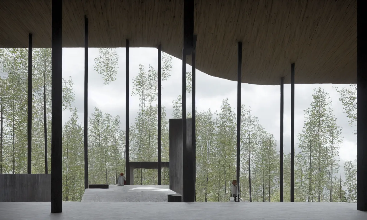 Image similar to solitude is bliss by peter zumthor, clowns