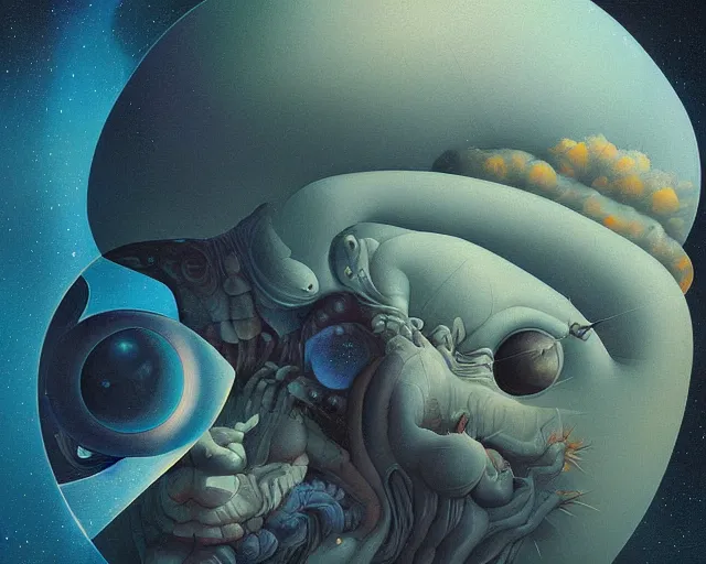 Prompt: universe life significance, a closeup simple vector pop surrealism, by ( leonardo da vinci ) and greg rutkowski and rafal olbinski ross tran airbrush