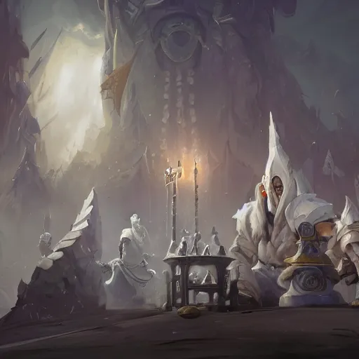 Image similar to a big white chess pawn piece, chess pawn, chess pawn, chess pawn, chess pawn, chess pawn, battlefield background, bright art masterpiece artstation. 8 k, sharp high quality artwork in style of jose daniel cabrera pena and greg rutkowski, concept art by tooth wu, blizzard warcraft artwork, hearthstone card game artwork, chess pawn