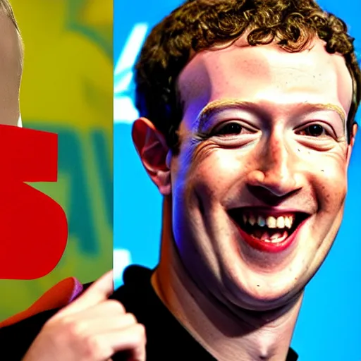 Prompt: mark zuckerberg as the joker