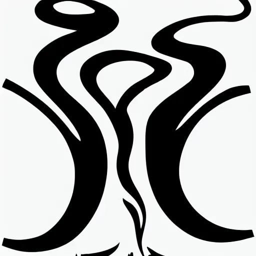 Prompt: pictogram logo of fire, black and white only, smooth curves