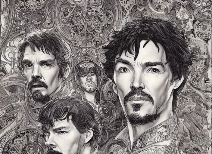 Image similar to a highly detailed intricate portrait of stephen strange, james gurney, james jean