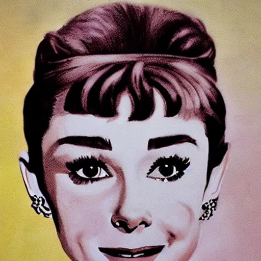 Prompt: audrey hepburn art by sultan muhammed