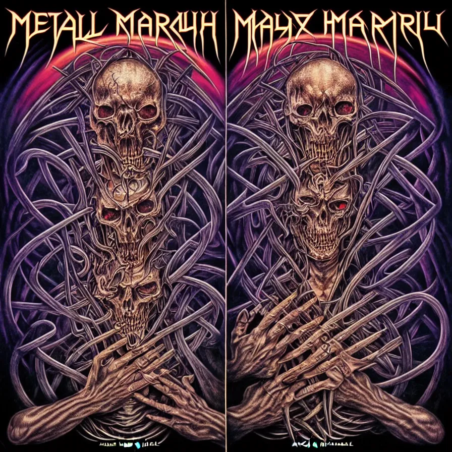 Image similar to metal album cover art by axel hermann, alex grey and andreas marschall