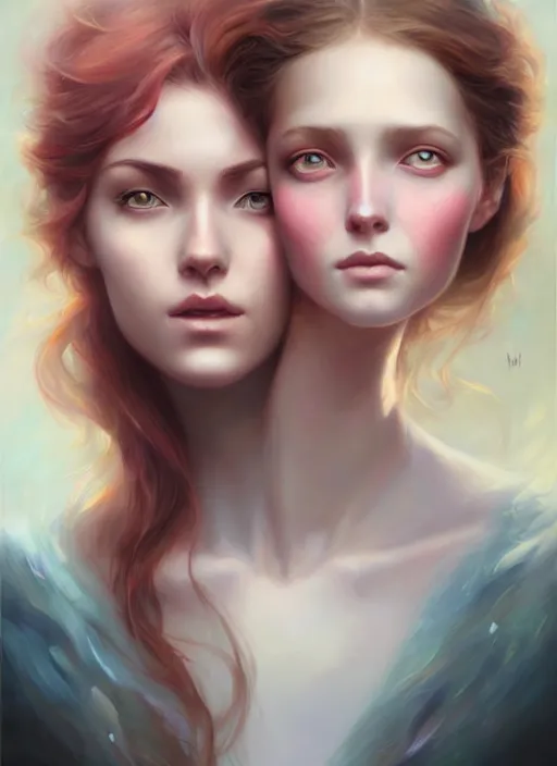 Image similar to art theme love is patient love is kind, photorealistic oil painting by charlie bowater and mark blooms, wlop