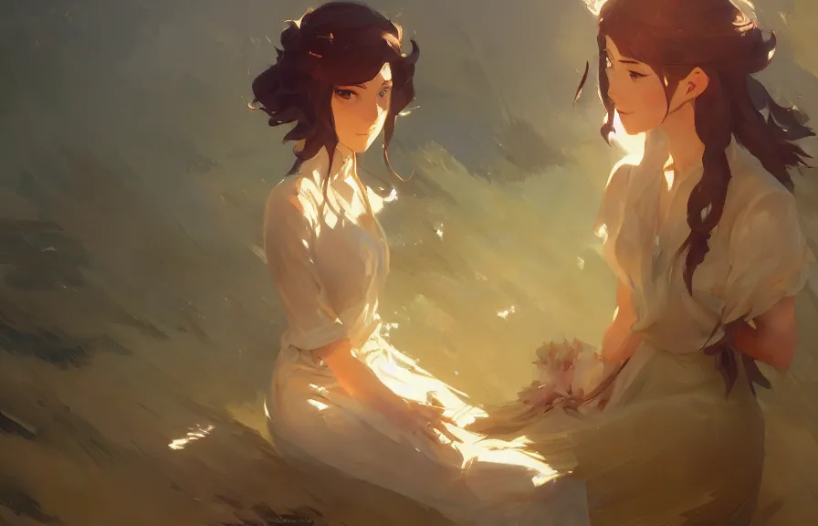 Image similar to greg manchess concept art of a the winding flower, key visual, ambient lighting, highly detailed, digital painting, artstation, concept art, sharp focus, by makoto shinkai and akihiko yoshida and hidari and wlop and greg rutkowski