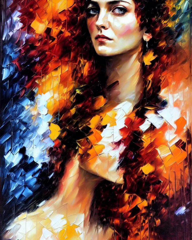 Image similar to neo - baroque portrait of a woman painted by henry asencio, leonid afremov, casey baugh, sandra chevrier, peter coulson