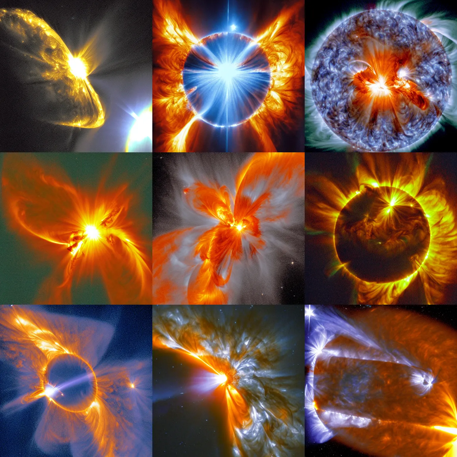 Prompt: solar flare picture taken by the hubble telescope