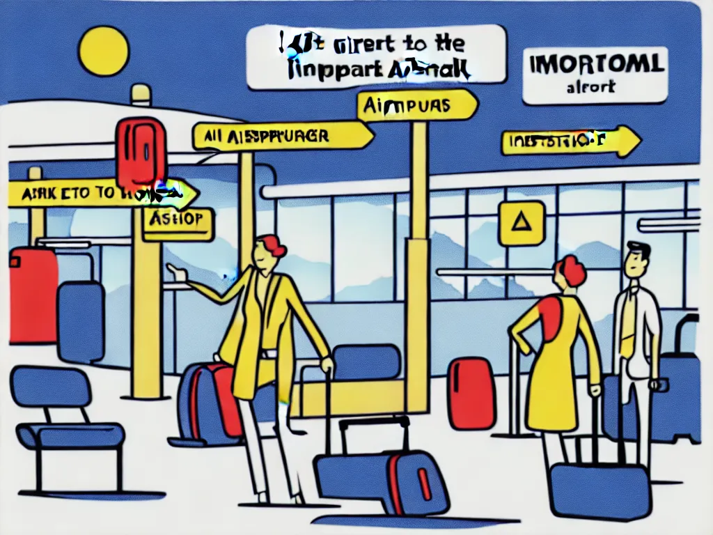 Image similar to I get to the airport, illustration,