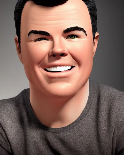 Prompt: highly detailed picture of seth macfarlane by mark ryden, hyperrealistic 3 d render, octane render, dynamic lighting