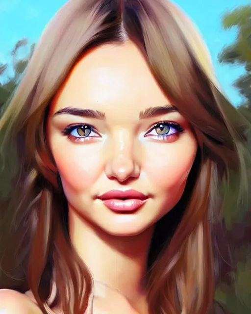 Image similar to portrait of Miranda Kerr as Anime girl cute-fine-face, full body! pretty face, realistic shaded Perfect face, fine details. Anime. realistic shaded lighting by Ilya Kuvshinov Giuseppe Dangelico Pino and Michael Garmash and Rob Rey