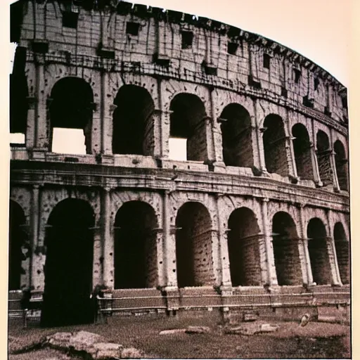 Image similar to Roman Empire, photograph, 1970s Rome, modern Roman Empire, alternate history, Polaroid