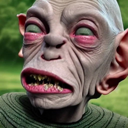 Image similar to gollum smokes cigarette