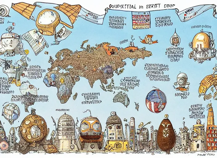 Prompt: a political map of the superstates that rule earth in the year 3 0 0 0, by mattias adolfsson, beautiful composition, amazing details, digital painting