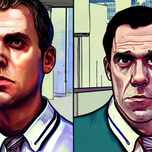 Prompt: Transgender Jordan Peterson in GTA V, Cover art by Stephen Bliss, Boxart, loading screen