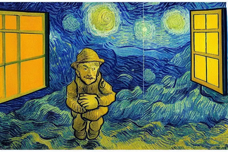 Image similar to window to space, Vincent van Gogh