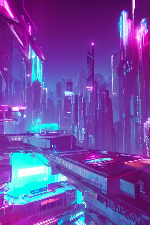 Prompt: cyberpunk syntwave mountains, pink neon lights, futuristic, cgsociety, in the style of artstation