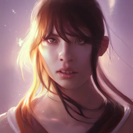 Image similar to angry girl, portrait, ice magic, long face, sharp features, black hair, dark robe, art by artgerm and greg rutkowski and alphonse mucha, trending on artstation, cinematic light, pastel colors, volumetric shading, high radiosity dull skin, global illumination, radiant light, soft light, soft color dodge, subsurface scattering