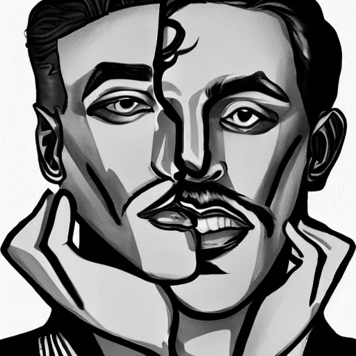 Image similar to lgbt art, tom of finland style, art in 4 k, high quality