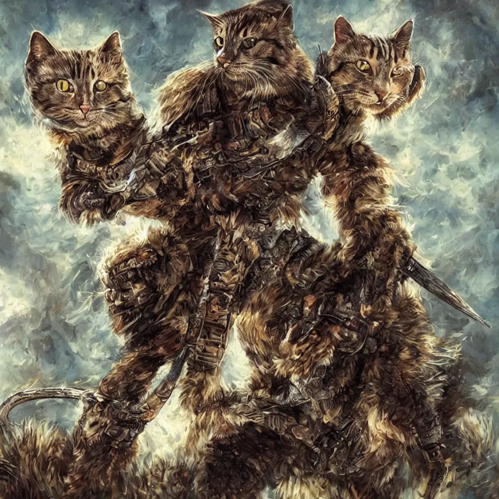 Image similar to cat warrior