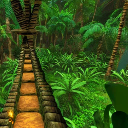 Prompt: turok 64 in a ancient mayan jungle, high quality CG render, 4K