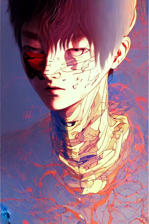 Image similar to prompt : city scavenger portrait soft light painted by james jean and katsuhiro otomo and erik jones, inspired by akira anime, smooth face feature, intricate oil painting, high detail illustration, sharp high detail, manga and anime 1 9 9 9