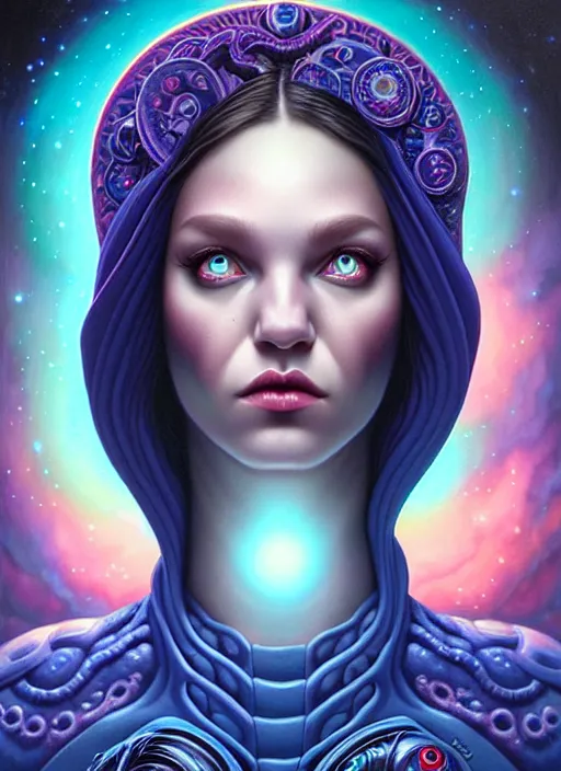 Prompt: cosmic lovecraft random portrait, pixar style, by tristan eaton stanley artgerm and tom bagshaw.