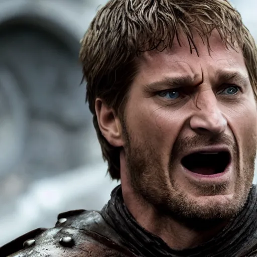 Prompt: jamie lannister screaming