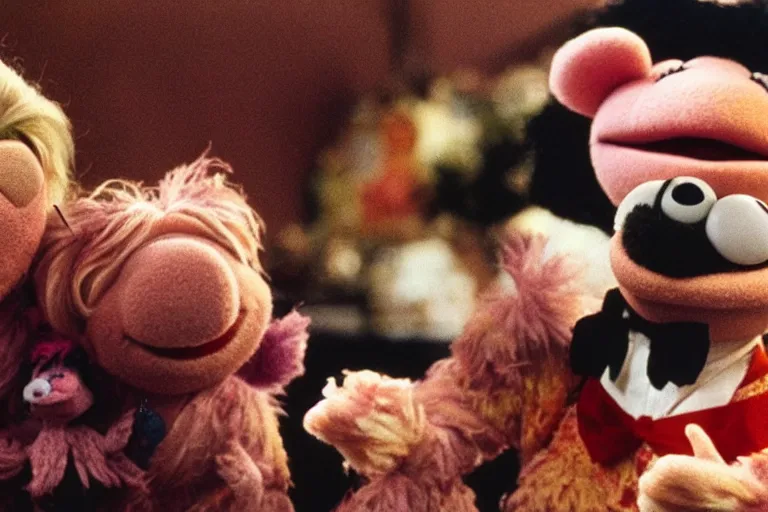 Prompt: a muppet by Stanley Kubrick